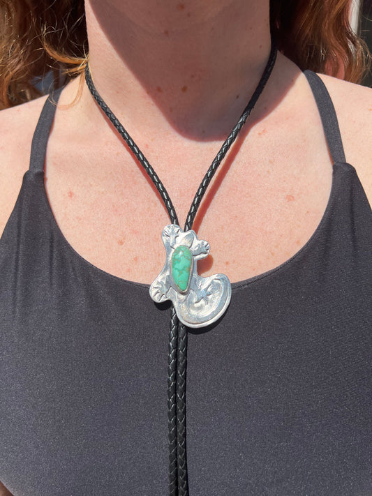 Carico Lake Turquoise Lizard Bolo